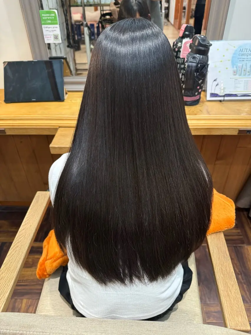 【髪質改善おすすめNo. 1】 プレミアム髪質改善ストレート＋メンテナンスカット＋4ステップトリートメント🫧の写真