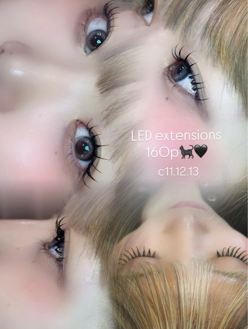 《🎀ぱっちり濃密×モチ◎🎀》♪LEDエクステ140〜160本♪(オフ無料)の写真