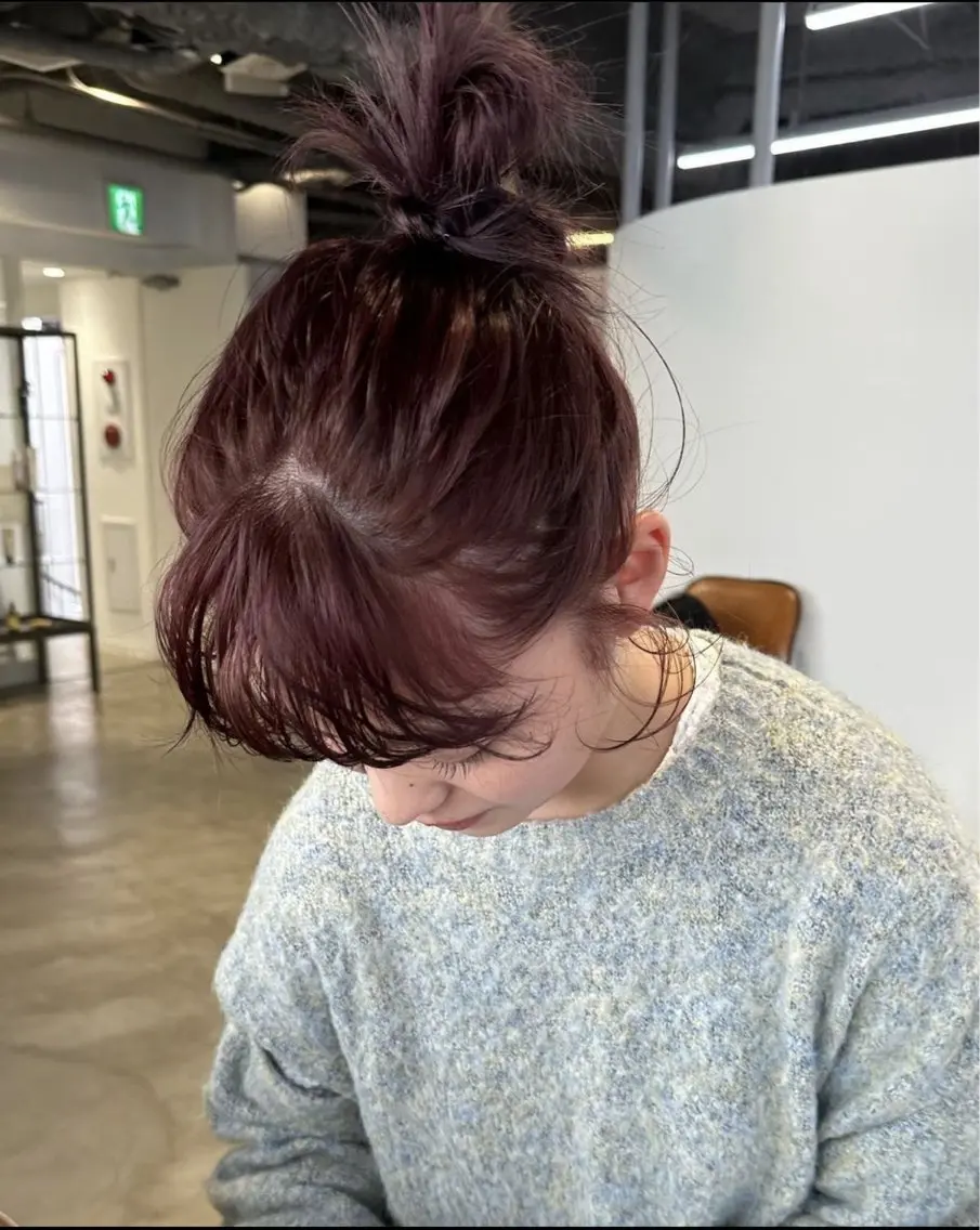ミディアム ヘアカラー トリートメント 韓国レイヤー／透明感 カラー🍀*そら໒꒱のヘアスタイル