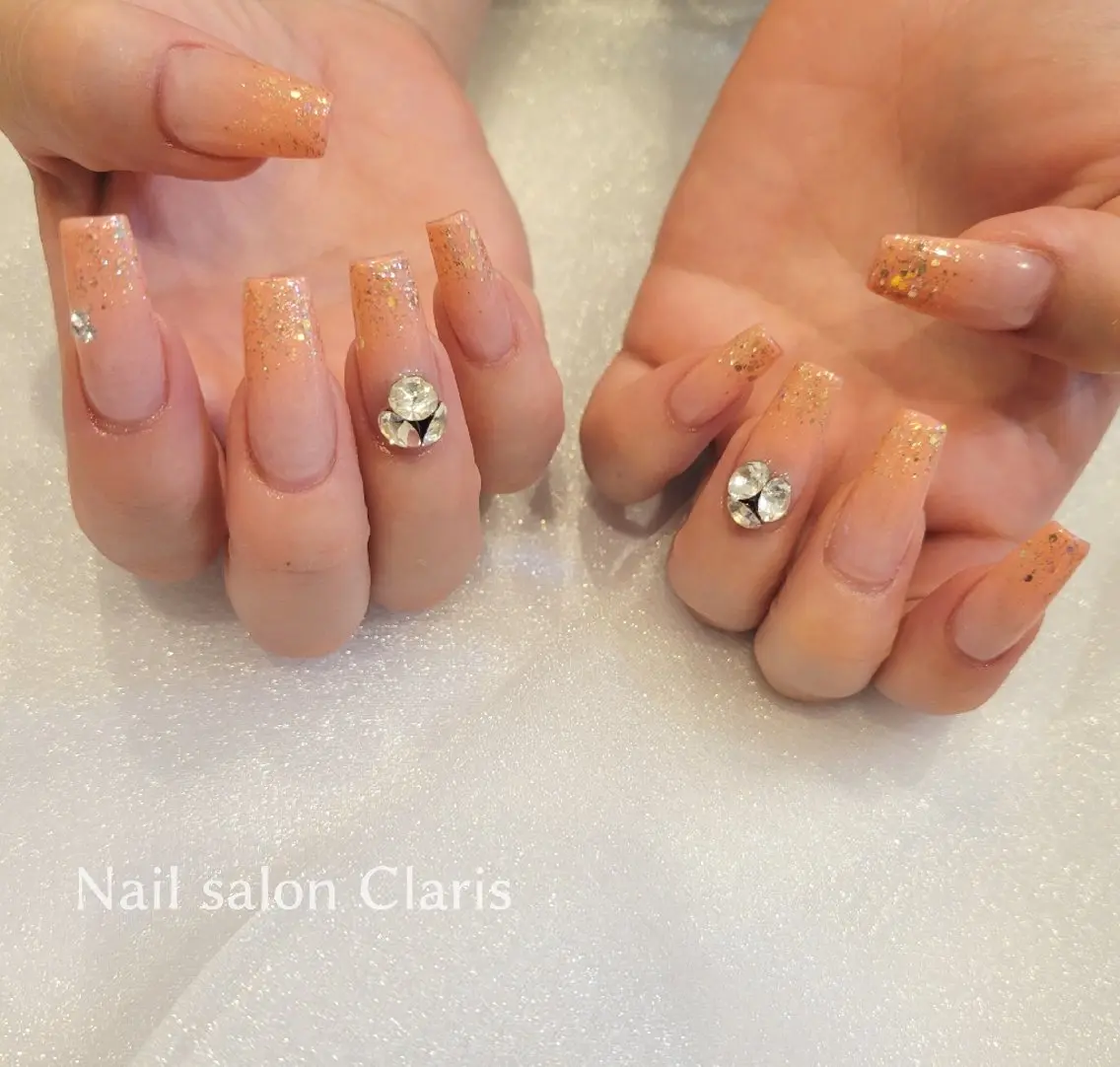 ネイル スカルプネイル シンプルネイル Nailsalon Clarisのネイルデザイン
