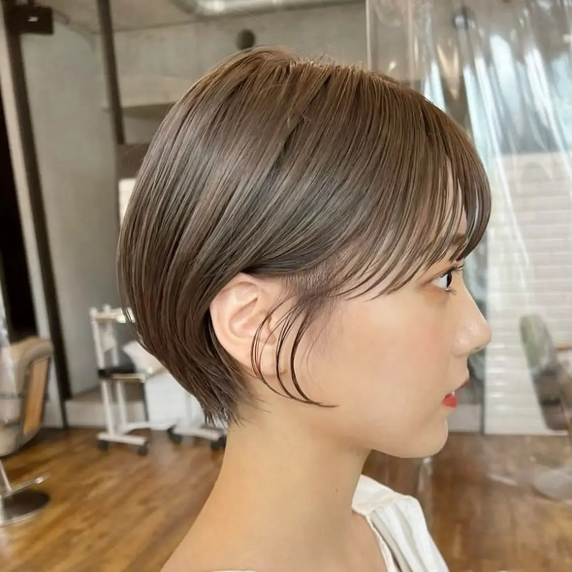 ショート ヘアアレンジ ショートレイヤー レイヤーカット ショートヘア 境町/透明感カラー/ レイヤー/中茎涼太のヘアスタイル