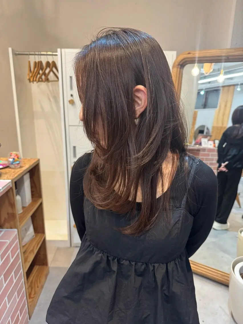 カット ヘアカラー 🌙ヘーゼルベージュ レイヤーカット🌙のヘアスタイル