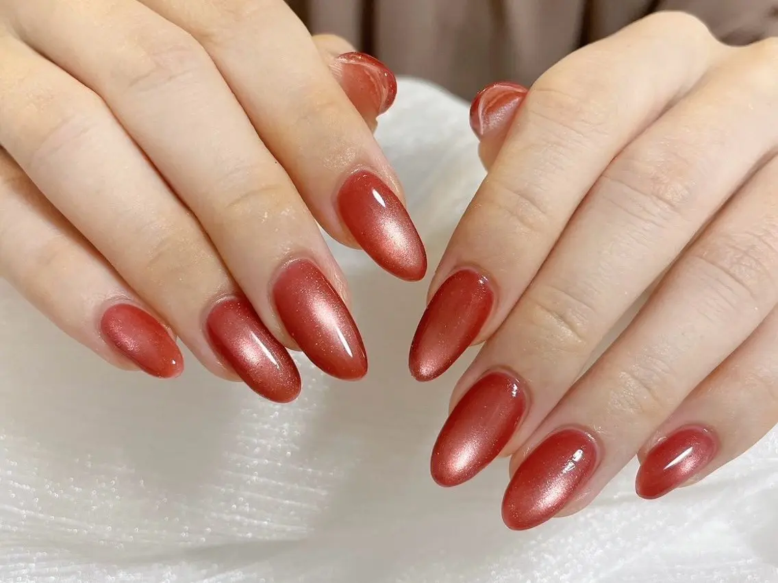 ネイル オーロラネイル フットネイル フレンチネイル ジェルネイル マグネットネイル ハンドネイル kiki nail たまプラーザのネイルデザイン