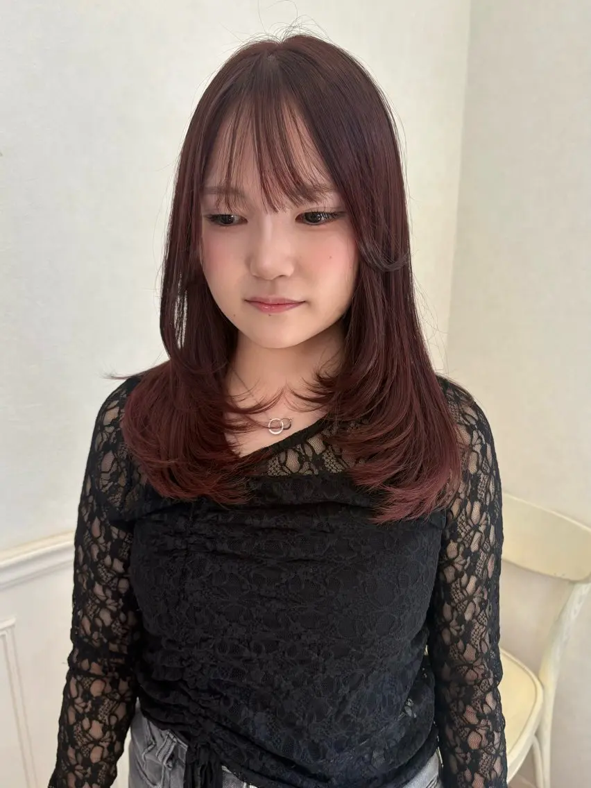 ロング カラー カット ヘアカラー トリートメント 艶感暖色カラー🥀/ レイヤー / れいかのヘアスタイル