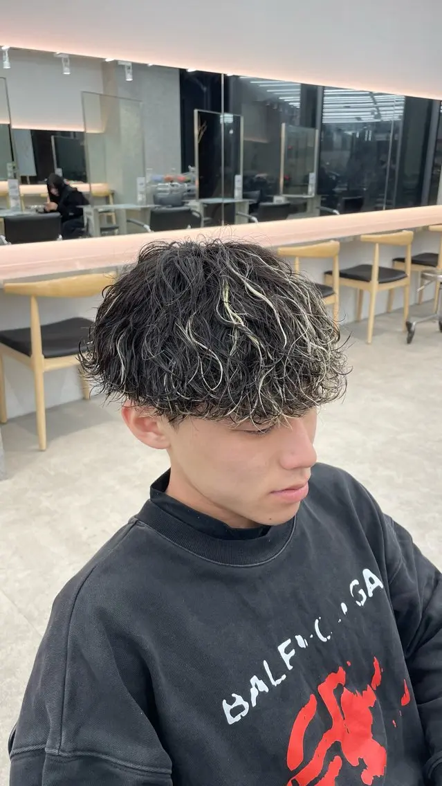 ショート パーマ メンズ カット パーマ SENTA✨メンズ パーマ✨fifth栄のヘアスタイル