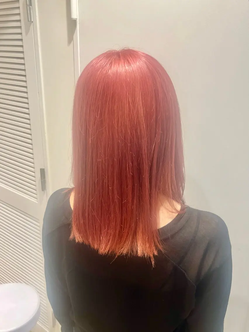 ミディアム カラー レッドカラー ヘアカラー トリートメント 新宿/吉松 大輝のヘアスタイル