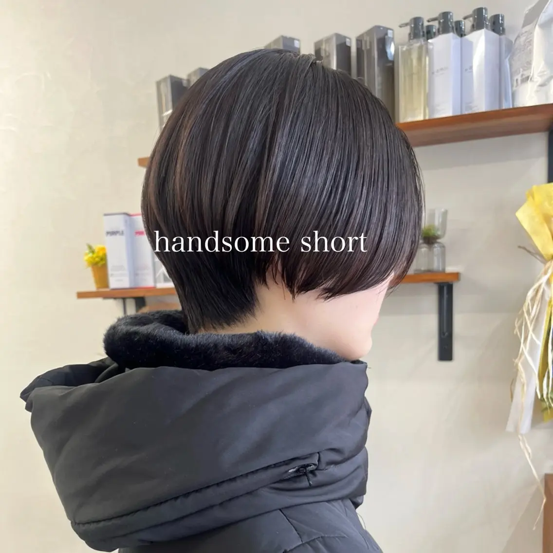 ショート 切りっぱなしボブ ショートボブ ハンサムショート ボブ ショートヘア カット トリートメント 初めてのショート お任せください✂️のヘアスタイル