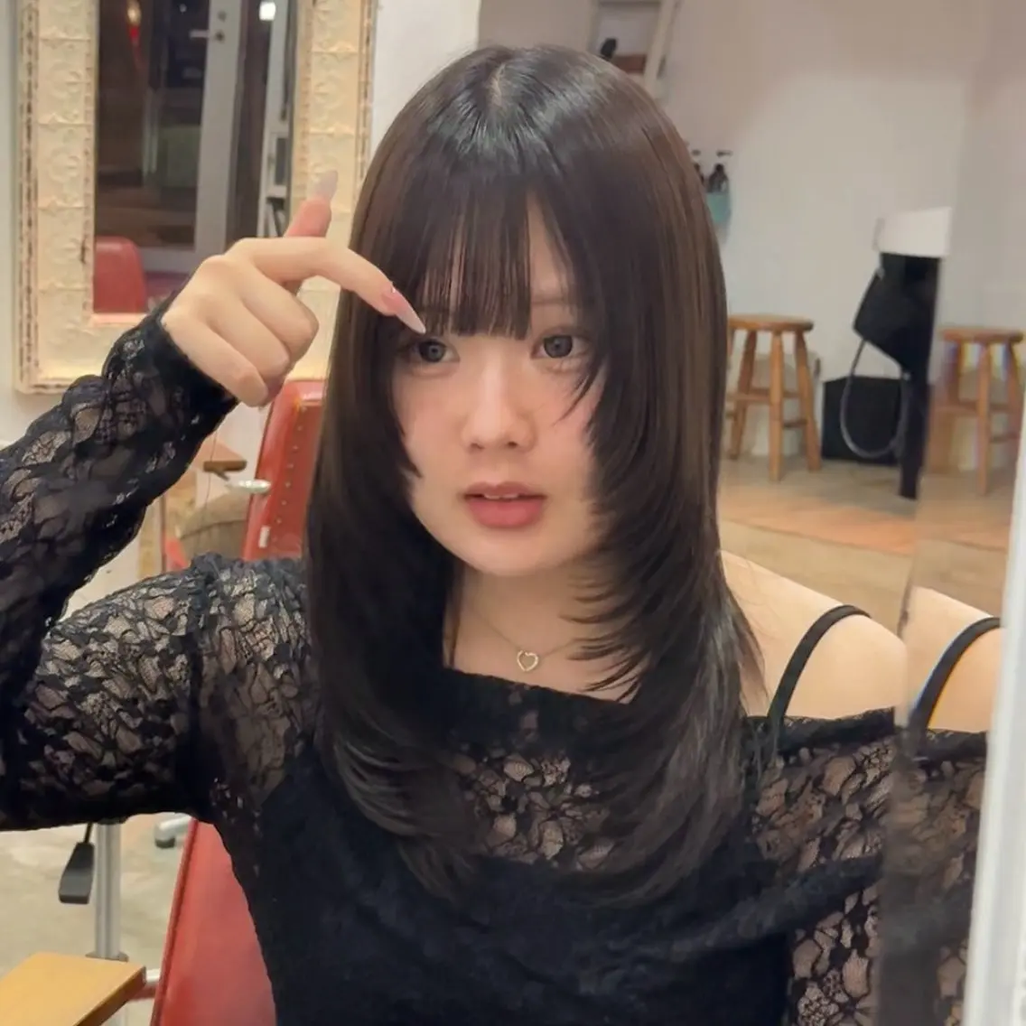 ロング ハイレイヤー レイヤーカット カット トリートメント Rui/レイヤー博多 メンズカット募集中のヘアスタイル