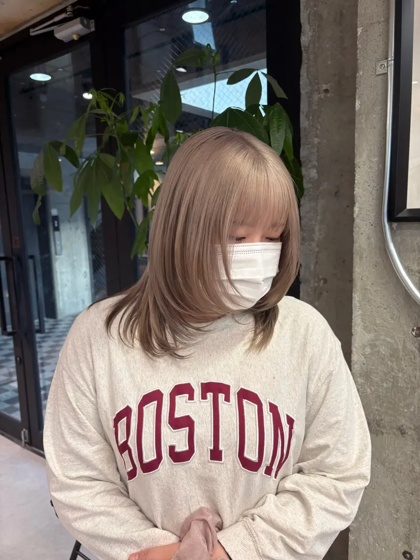 ミディアム カラー ヘアカラー KAEDE🌺Wカ ラー/ホワイトカラーのヘアスタイル