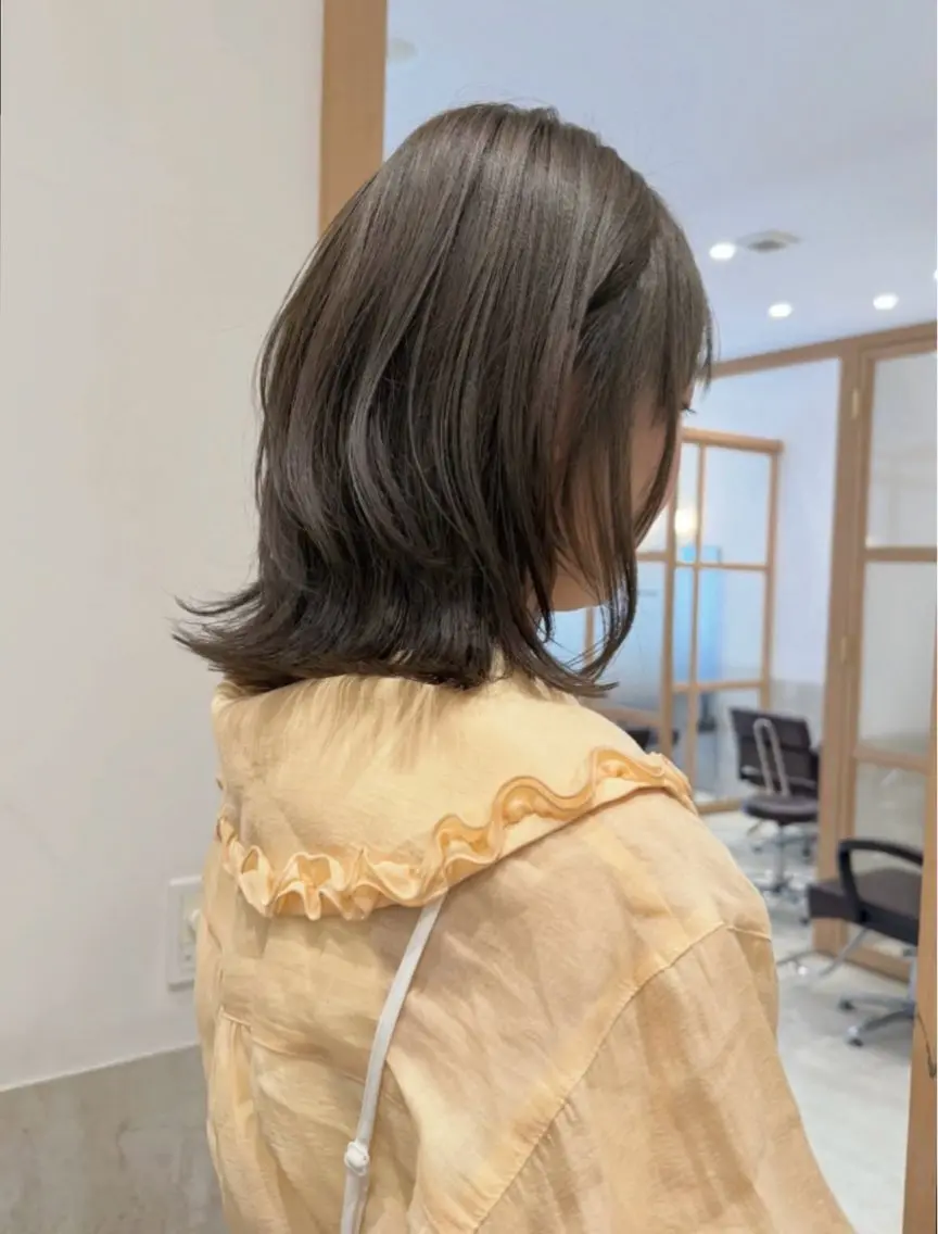 ミディアム カット ヘアカラー トリートメント 𓍯柔らかhair 𓍯 yukinoのヘアスタイル