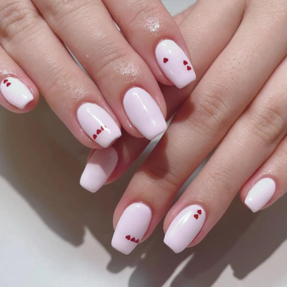 ネイル ハート ワンカラーネイル ピンク シンプルネイル Naho久屋大通🎀 ワンホン長さだし🫧のネイルデザイン