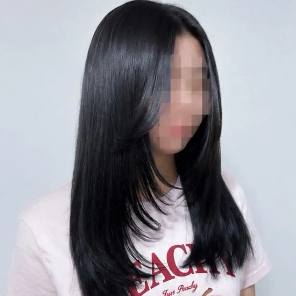 ロング カット 川元 春奈のヘアスタイル