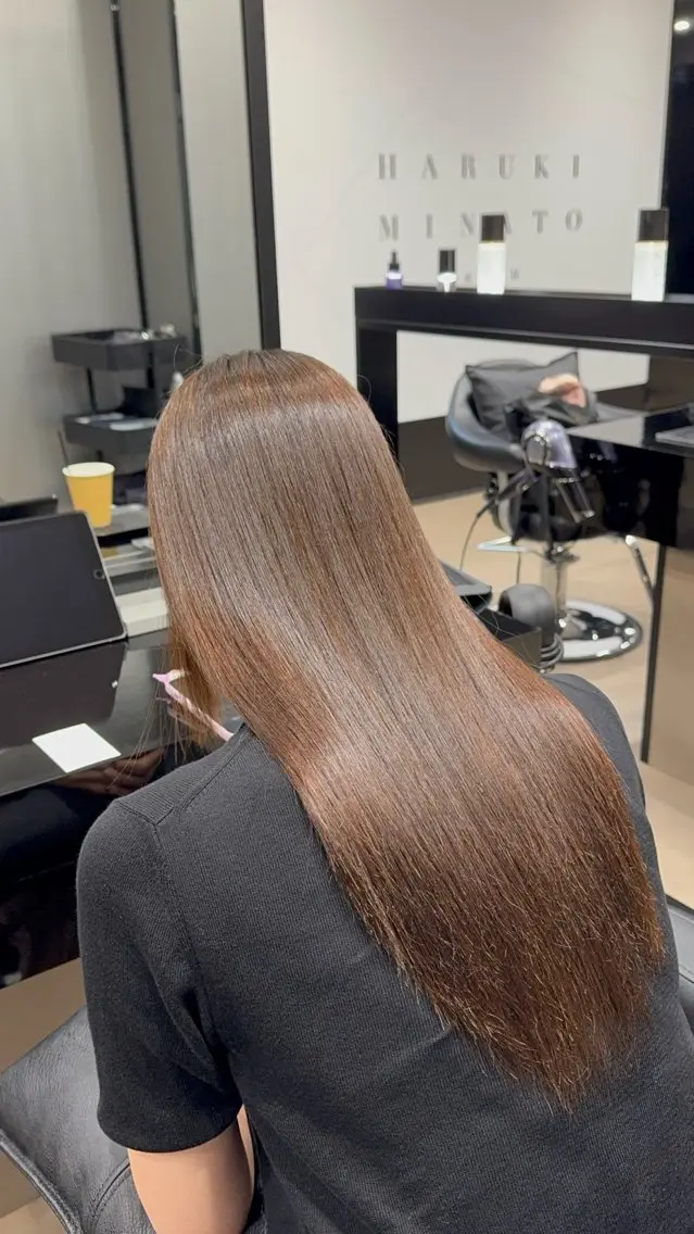 ロング 縮毛矯正 池田 龍生のヘアスタイル