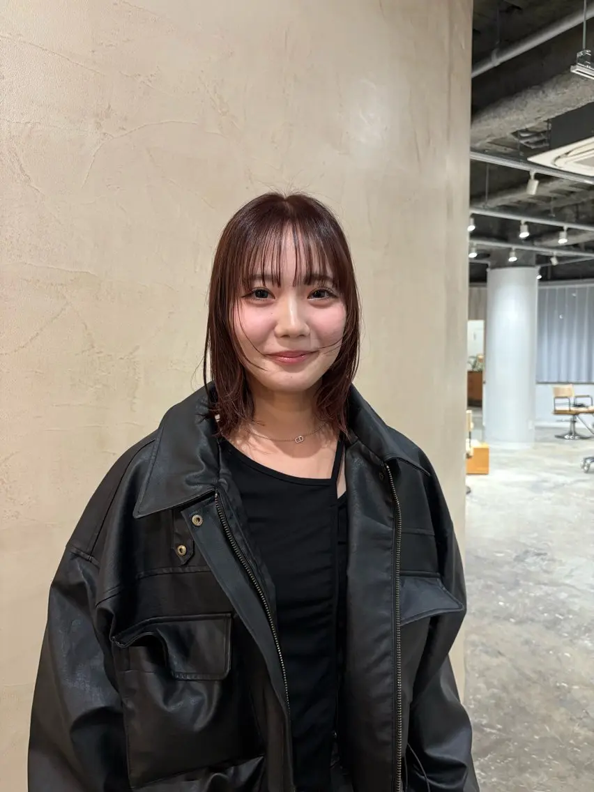 ミディアム ヘアカラー 羽渕 未夢のヘアスタイル