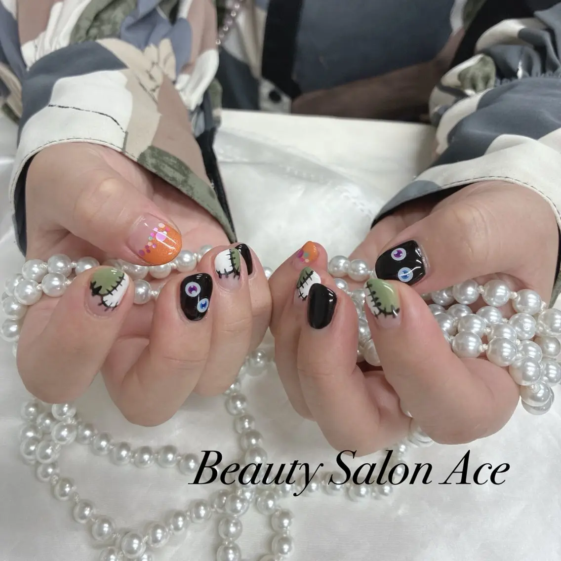 ネイル ハロウィン ハンドネイル ハンドケア 池袋フィルイン Ace♡Nailのネイルデザイン