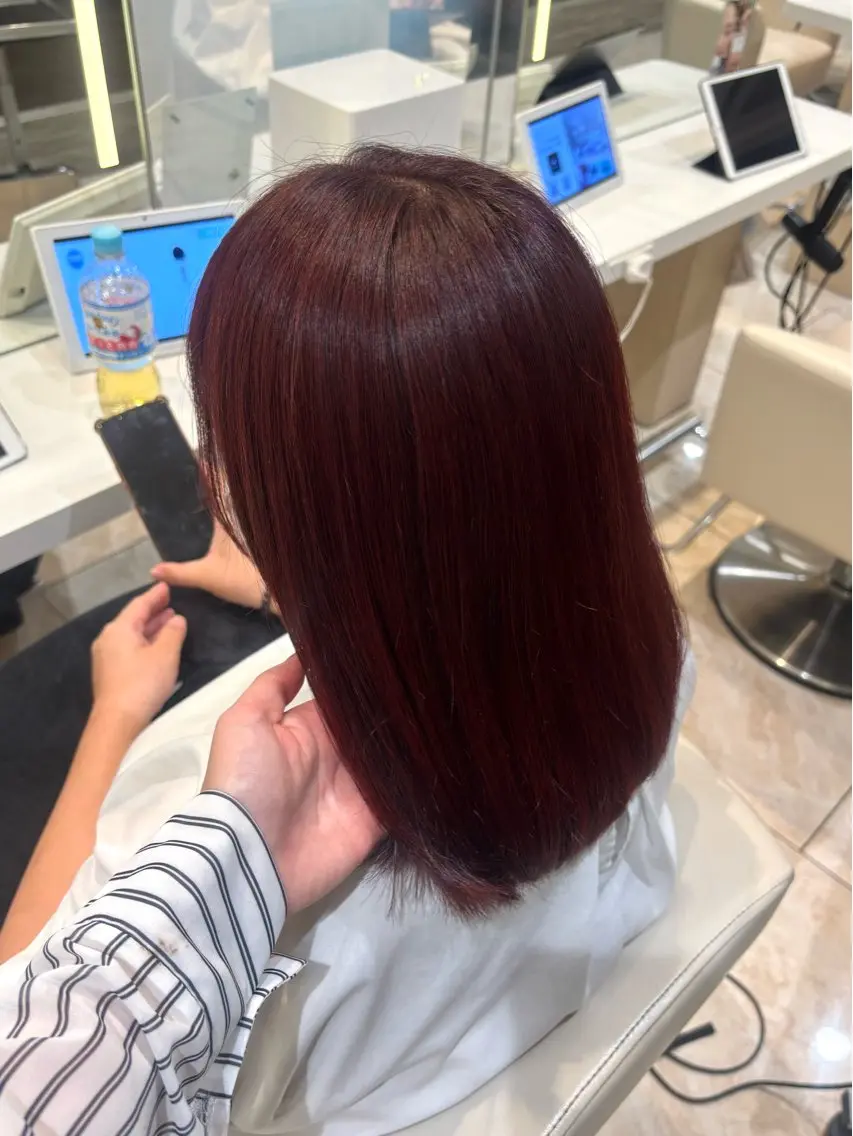 セミロング カラー ブラウンカラー レッドカラー レッドブラウン 髪質改善 カット ヘアカラー MIHO/透明感 カラー/似合わせ✂️のヘアスタイル