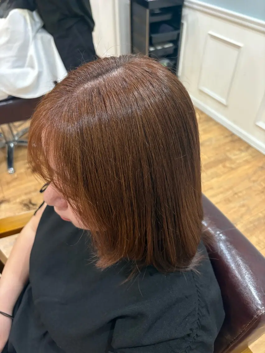 ショート オレンジブラウン 永井 美優のヘアスタイル