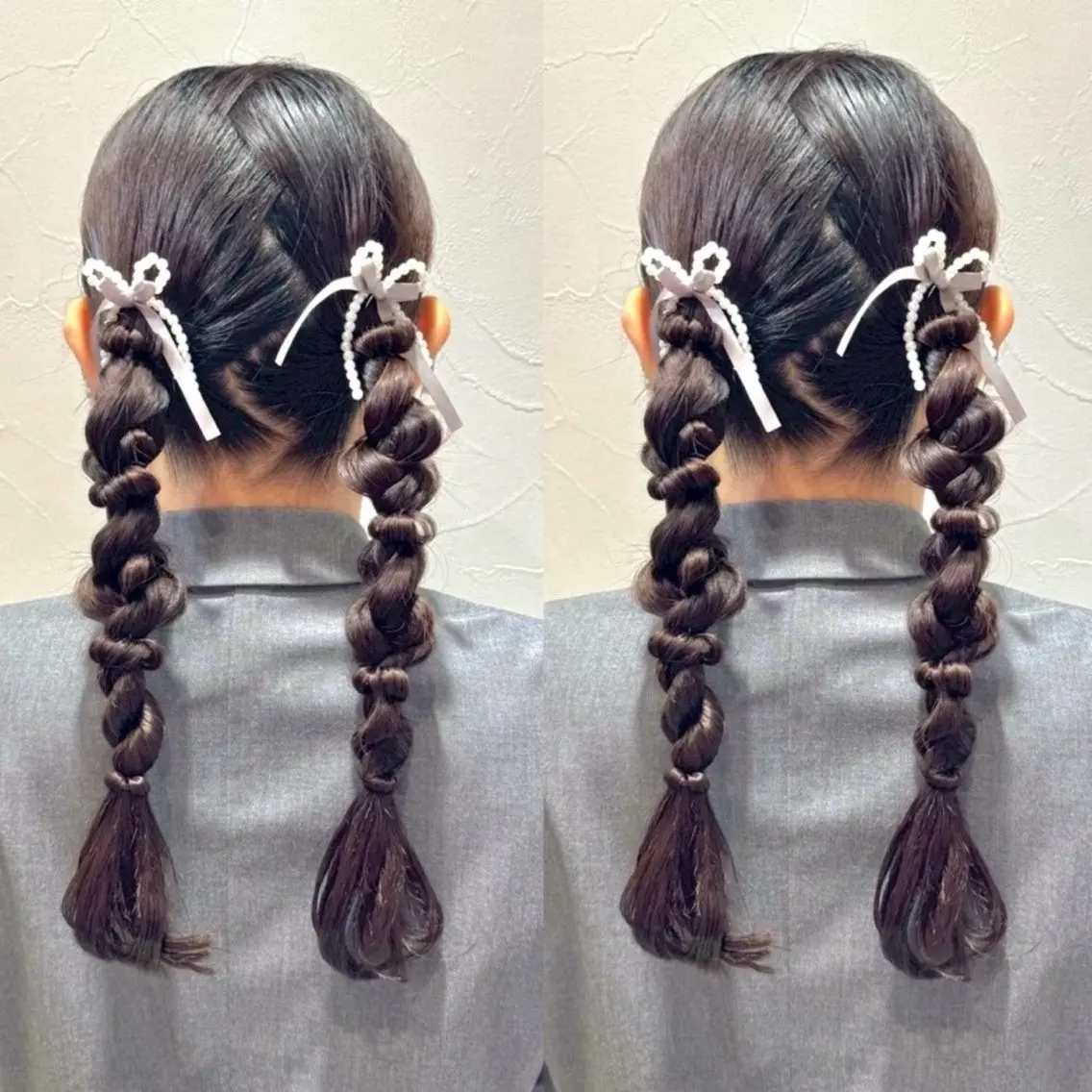 ロング ヘアアレンジ ヘアセット ヘアメ🎀ハイトーン 🩵エクステ🪄しほのヘアスタイル
