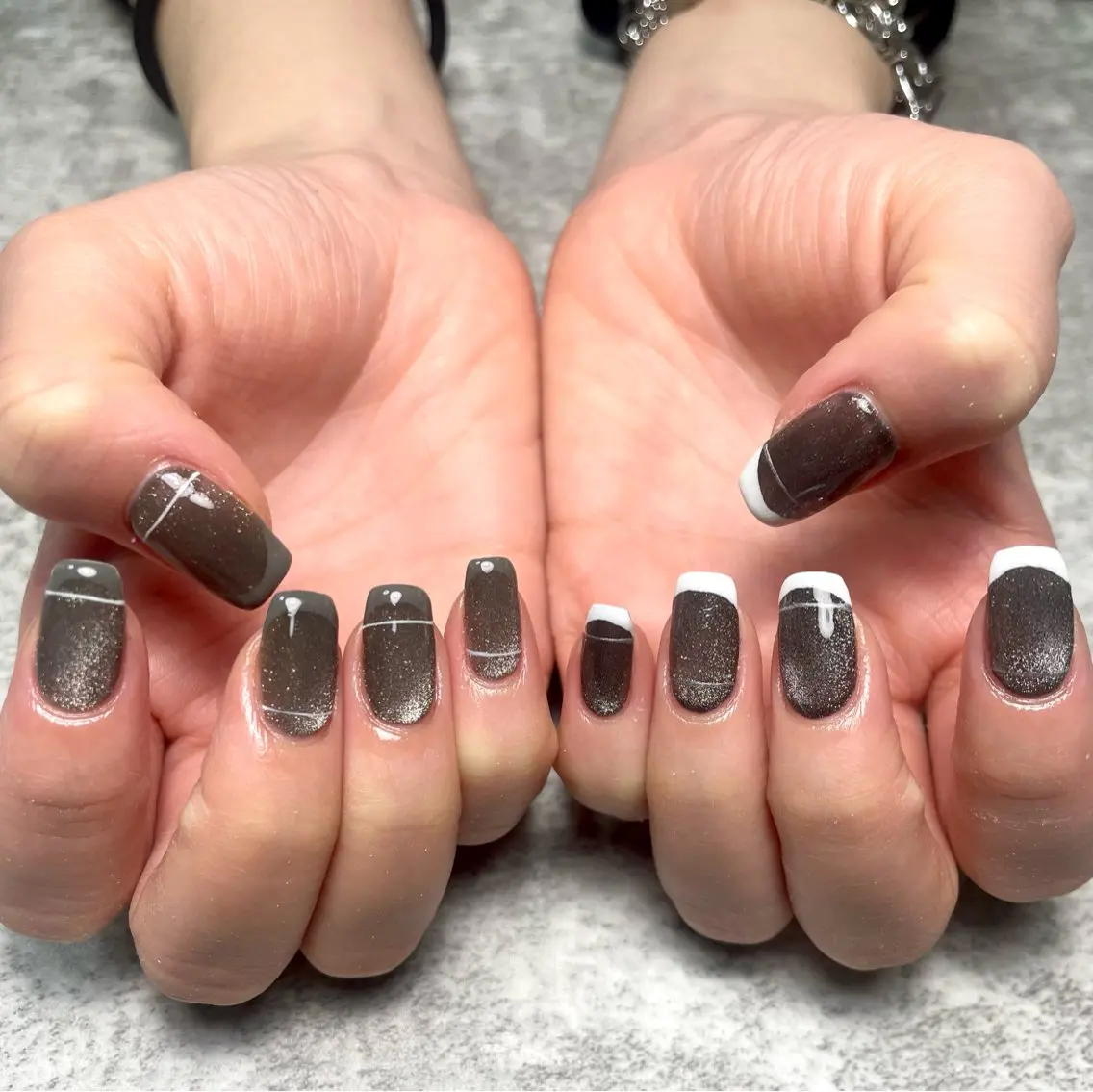 ネイル アートネイル フラッシュネイル マグネットネイル RISA joie nailのネイルデザイン