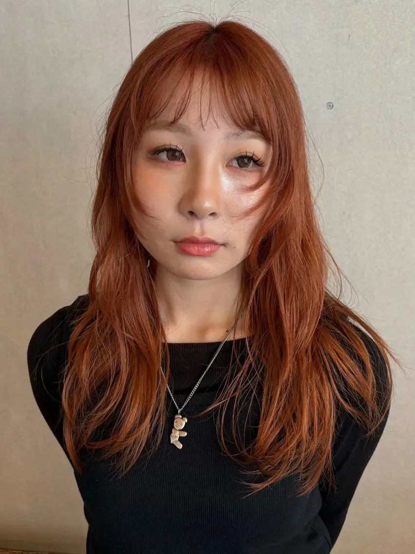 ロング カラー カット ヘアカラー トリートメント ORe'S HAIR BE GLaDユウナのヘアスタイル