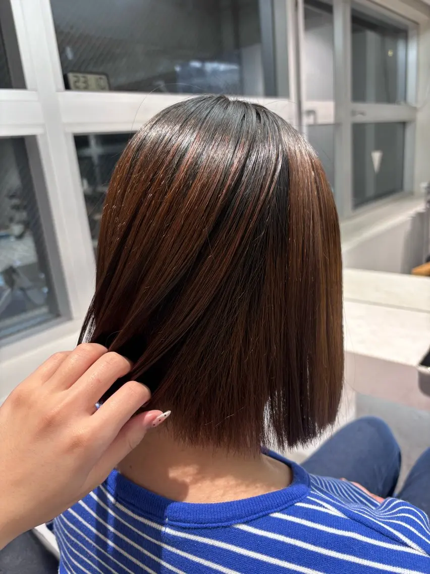 ミディアム ボブ カット 縮毛矯正 縮毛矯正特化 🤎✨/Nana💋のヘアスタイル