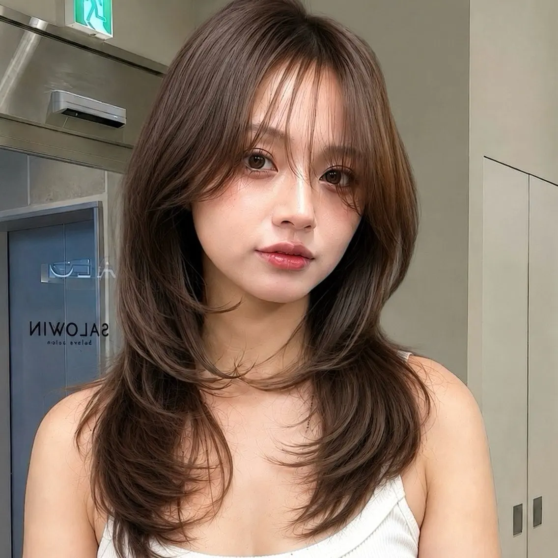 ロング カラー ヘアアレンジ カット ヘアカラー 新宿/レイヤーカット 髪質改善/小顔見せのヘアスタイル