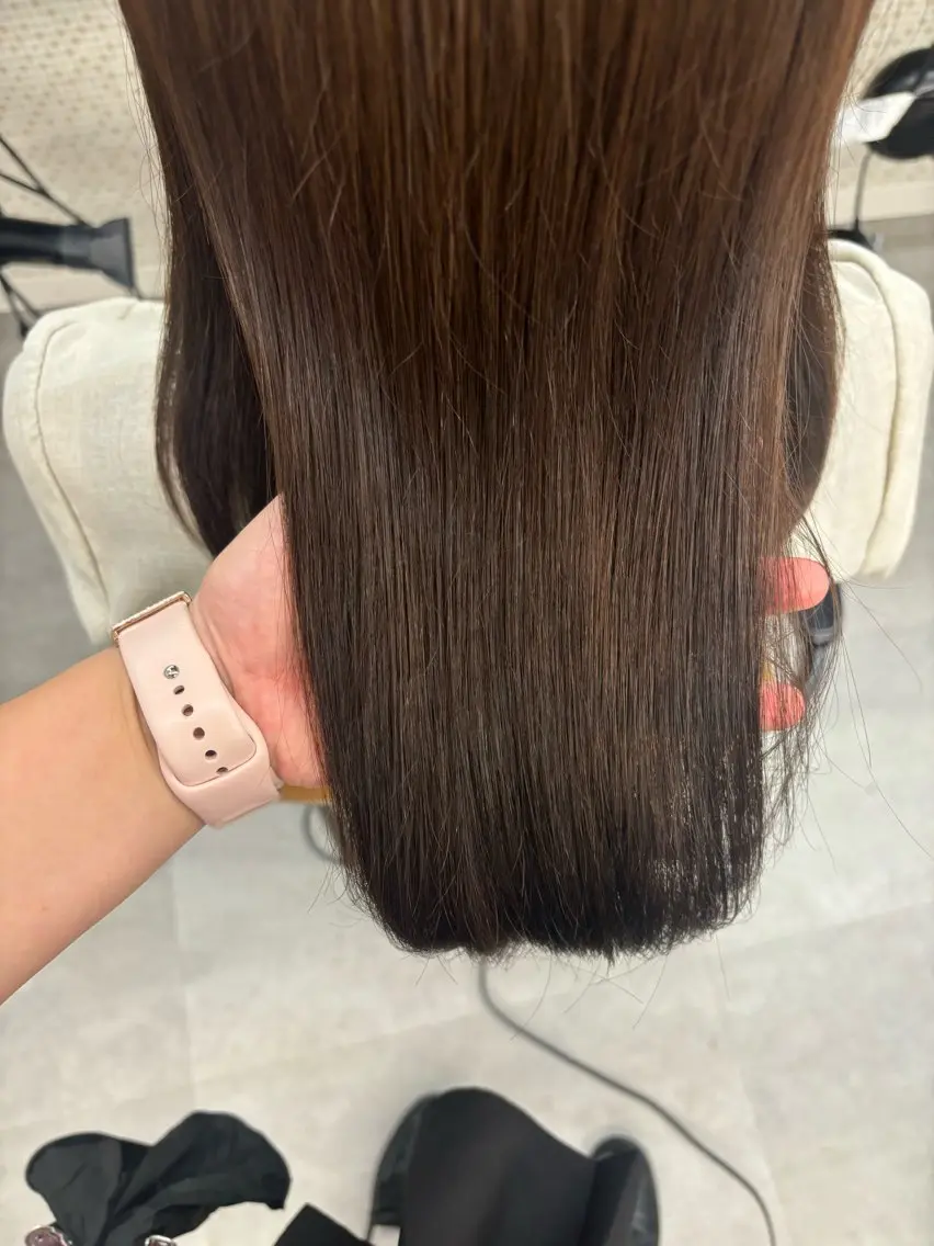 ロング カラー ブラウンカラー グレージュ オレンジ universe Mizuki🎀のヘアスタイル