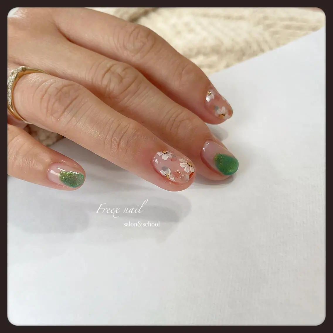 ネイル 春ネイル ハンドネイル ハンドケア freex nail /ニュアンス/個性派のネイルデザイン