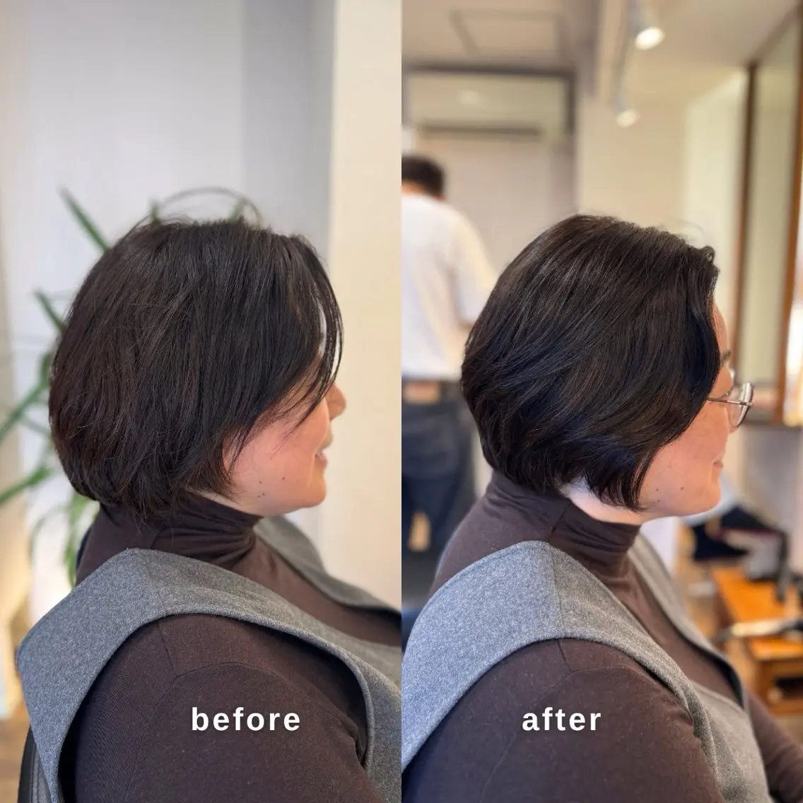 ミディアム カラー ボブ カット ヘアカラー トリートメント ヘアセット しんのすけ /モデルさん募集中のヘアスタイル