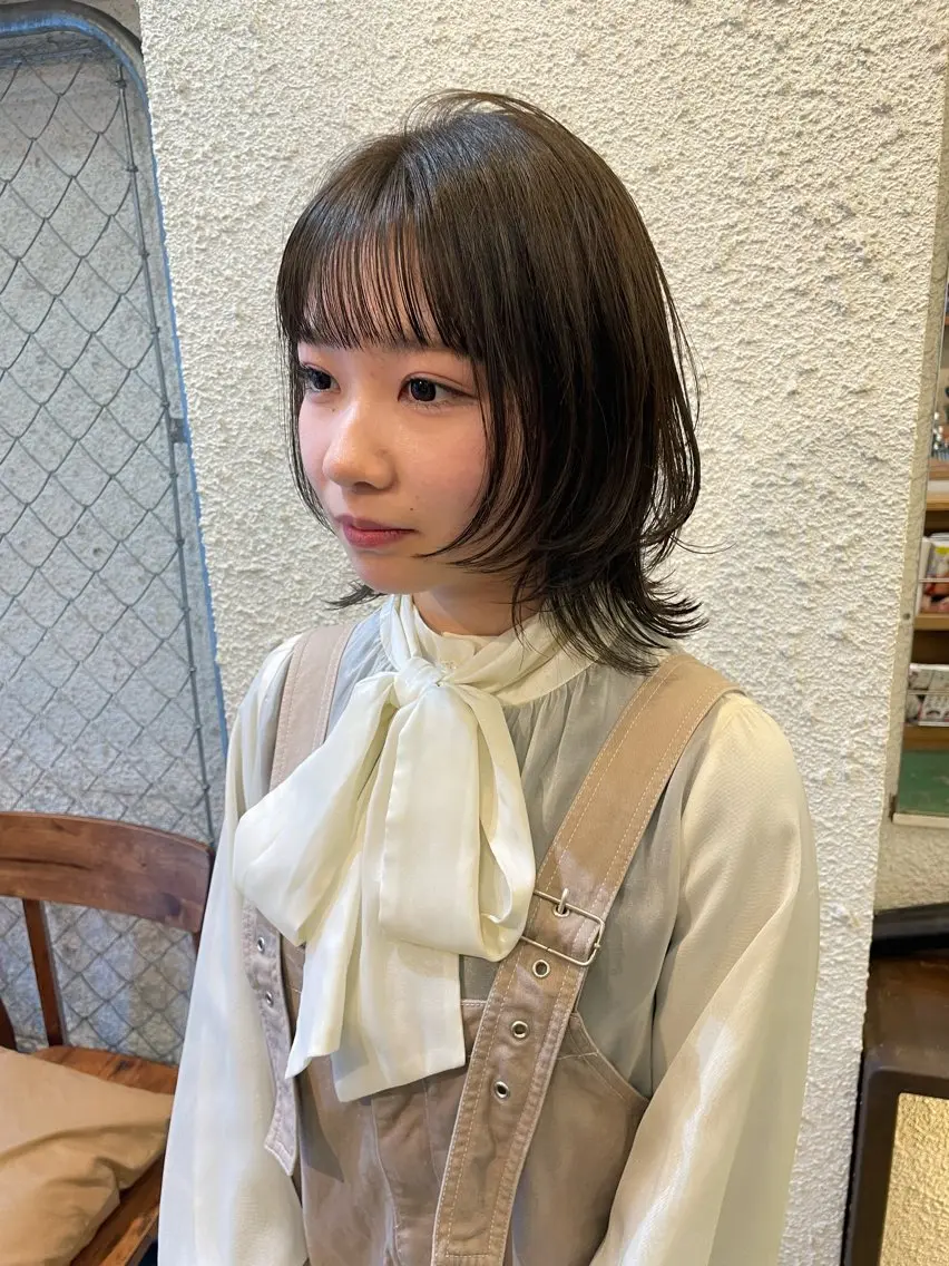 ミディアム カラー ハイトーンを育てる ブリーチカラー/牧原のヘアスタイル