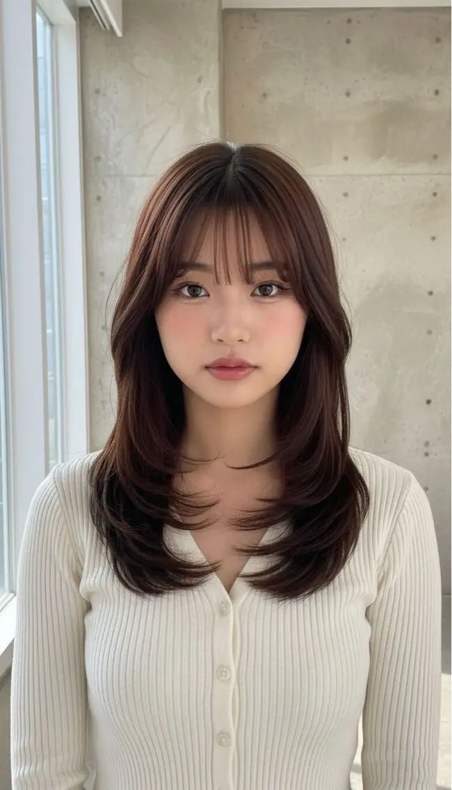 ミディアム レイヤーカット 小顔カット ショートカット /顔まわり似合わせ✨のヘアスタイル