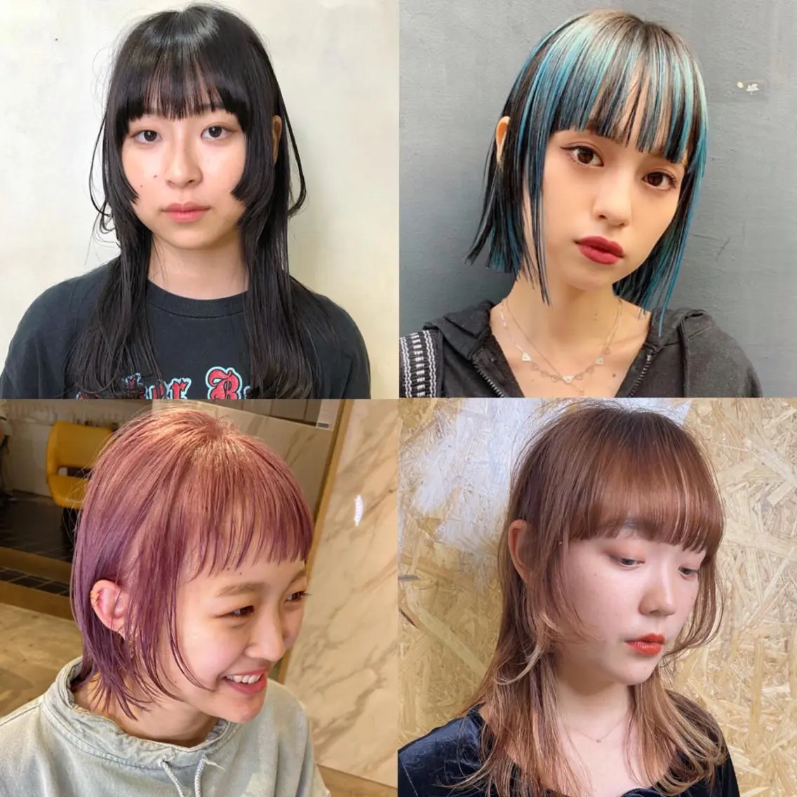 ミディアム カラー カット ヘアカラー トリートメント ブリーチ🧚 ボブ✍️レイヤーのヘアスタイル