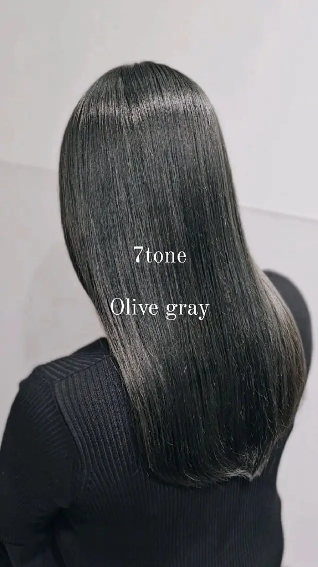 セミロング カラー ブリーチ オリーブグレー カット ヘアカラー トリートメント 【垢抜けカラー/ 縮毛矯正】Taikiのヘアスタイル