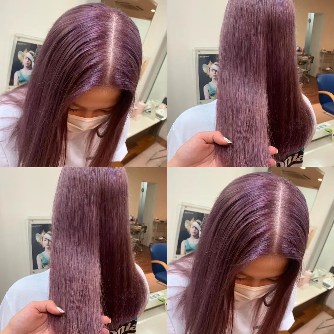 ロング カラー 小澤 志穂のヘアスタイル