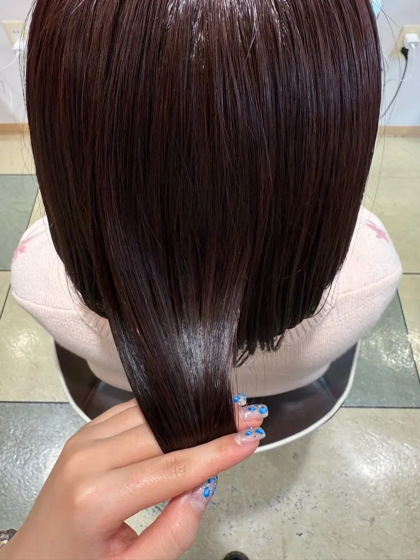 カラー ブラウンカラー レッドカラー 淡色┊︎ナチュラル 🧁奈那美🧁*.゜のヘアスタイル