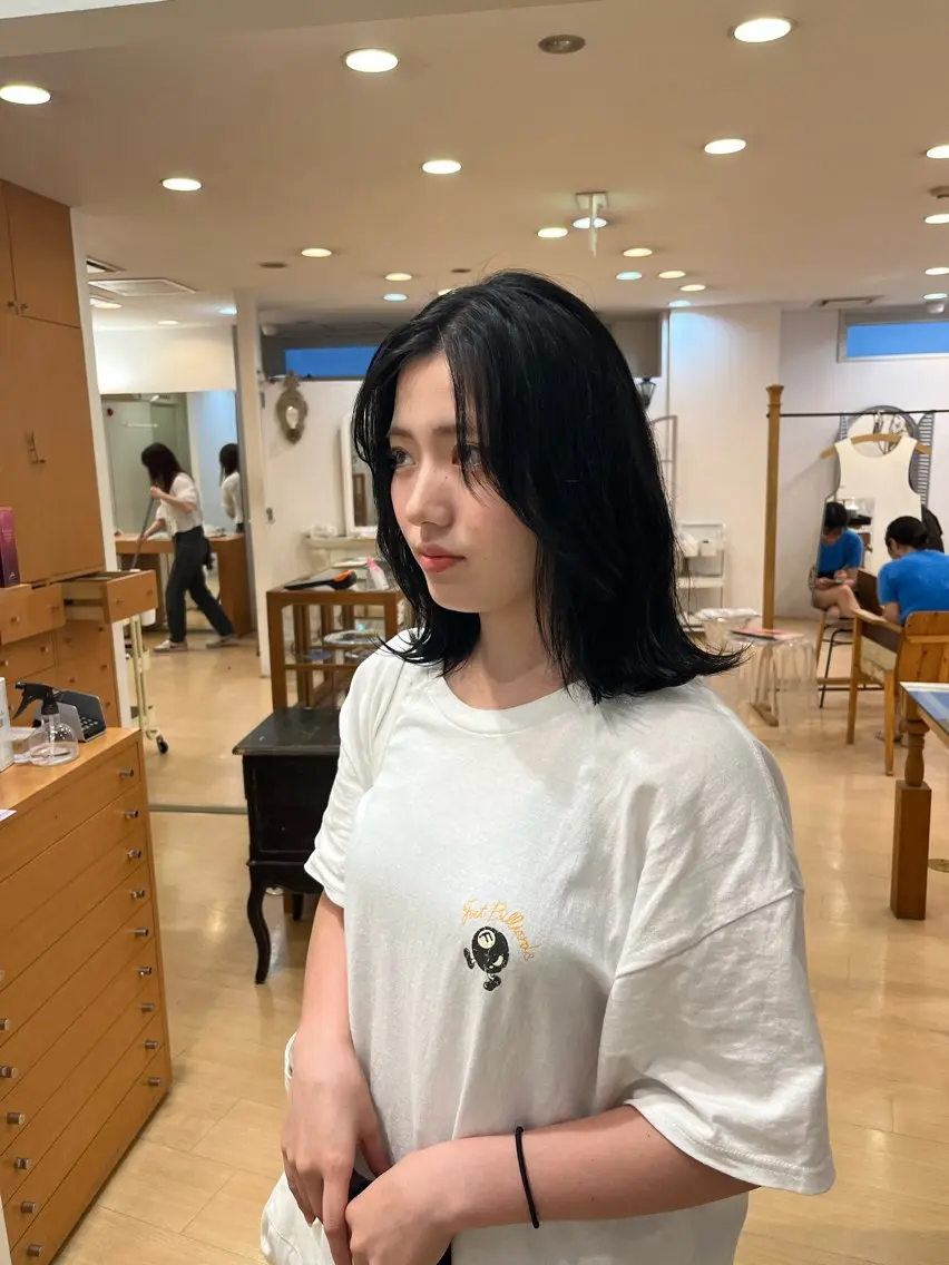 ミディアム カラー 透明感カラー サイドバング 💠つたふうか/ 韓国/メンズヘア💠のヘアスタイル