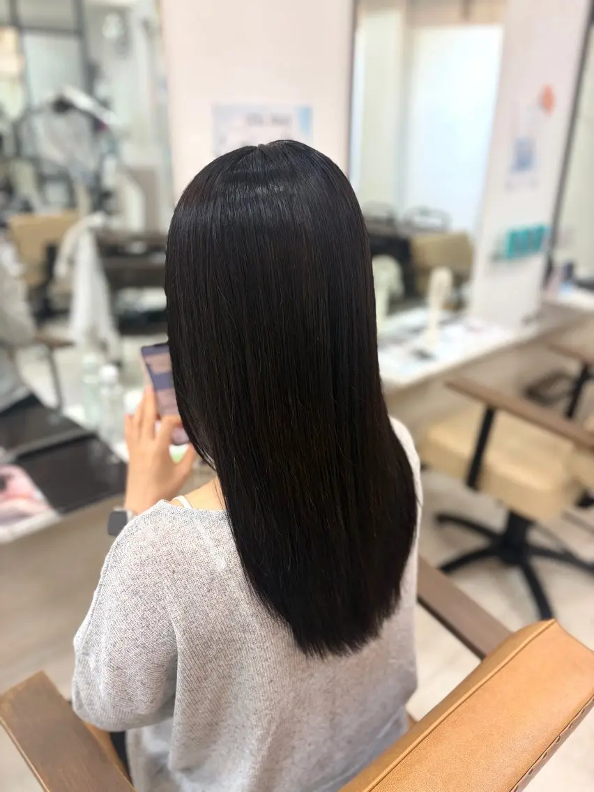 ロング カラー ブラウンカラー ダークブラウン ヘアカラー あいみ ♬.*ﾟのヘアスタイル