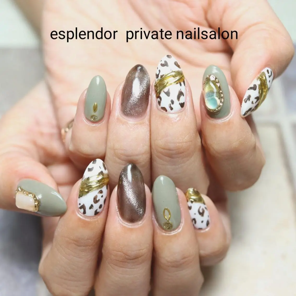 ネイル ブラウン esplendor  小野寺のネイルデザイン