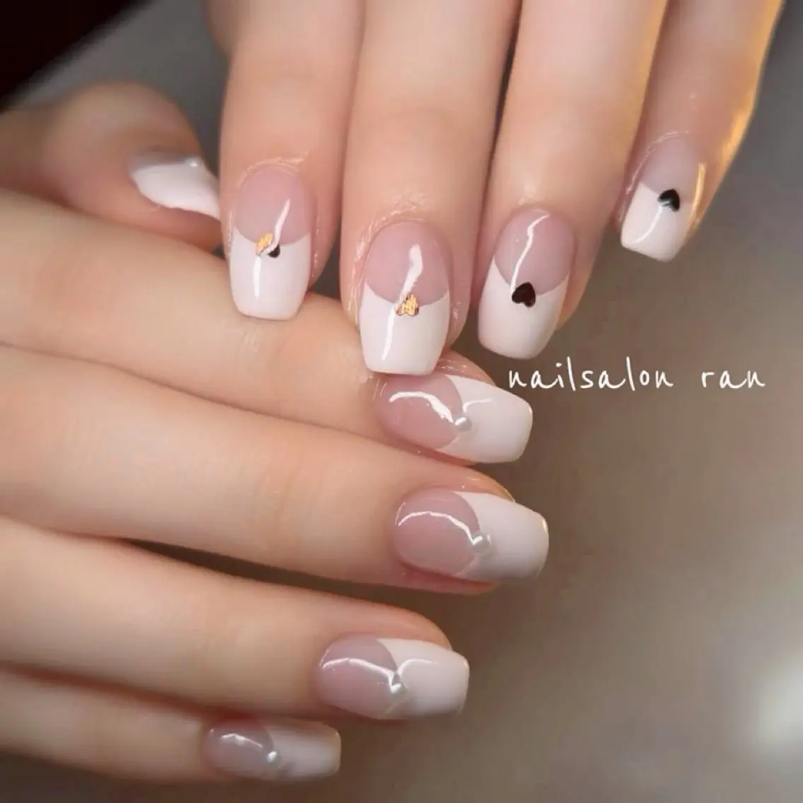 ネイル フレンチネイル ハンドネイル ハンドケア nailsalon ranのネイルデザイン