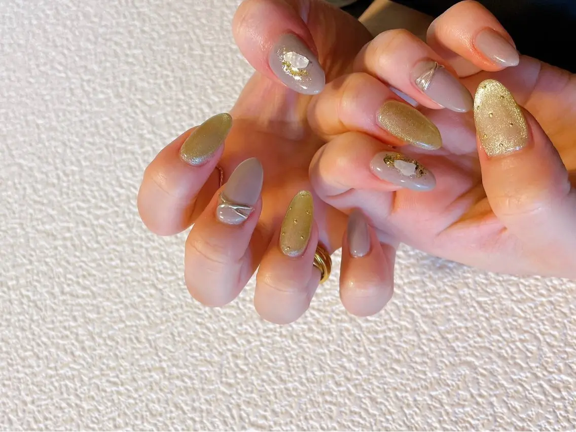 ネイル ジェルネイル 韓国ネイル マグネットネイル メンズネイル ミラーネイル kiki nail たまプラーザのネイルデザイン