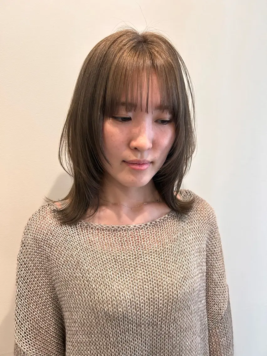 韓国風小顔前髪、顔まわりカット💇の写真