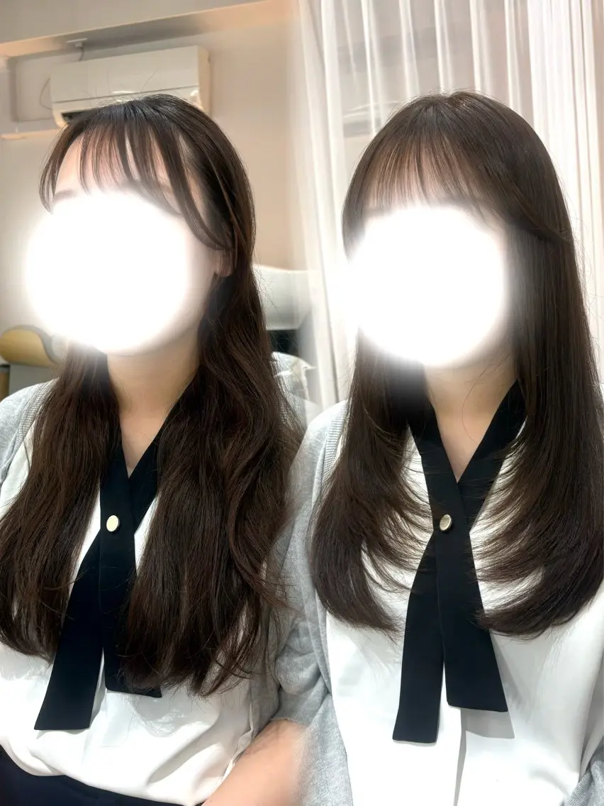 ロング 🩵韓国レイヤー/ 顔周り/MIU🩵のヘアスタイル