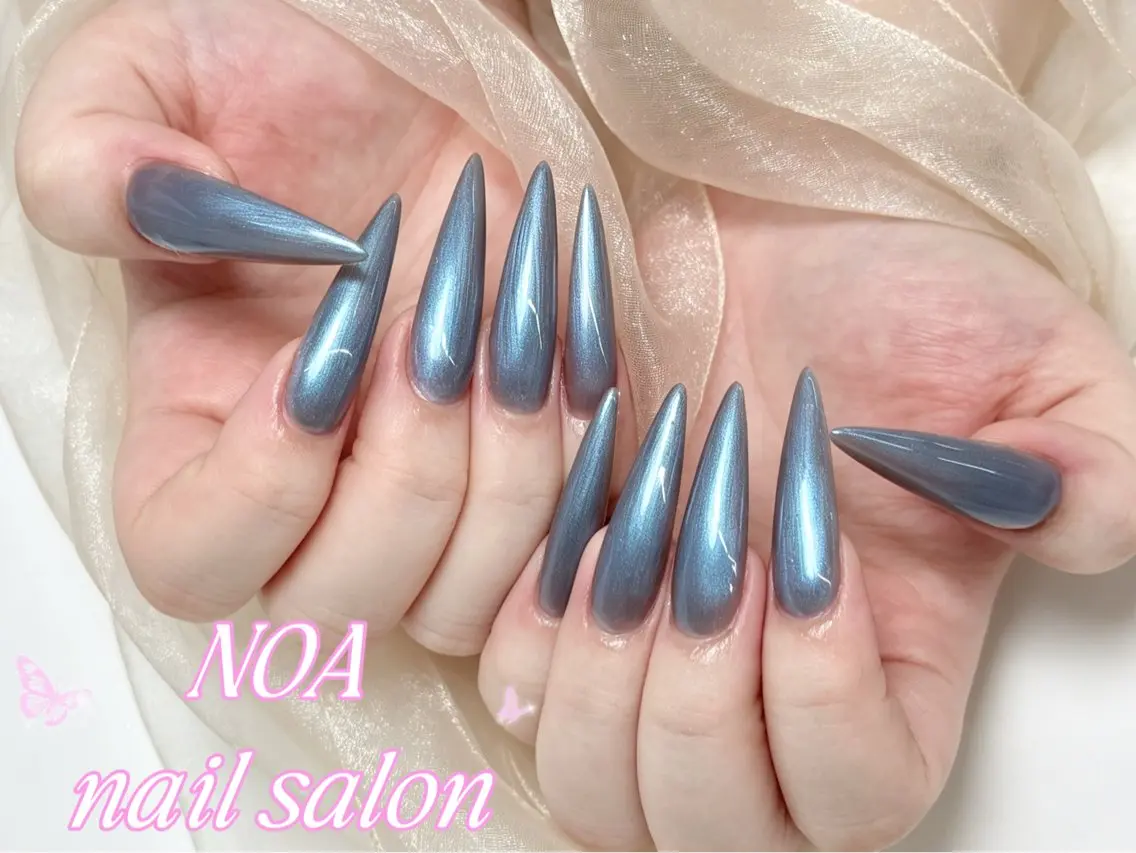 ロング 韓国風ヘア ハンドネイル Noa Nail みつきのネイルデザイン
