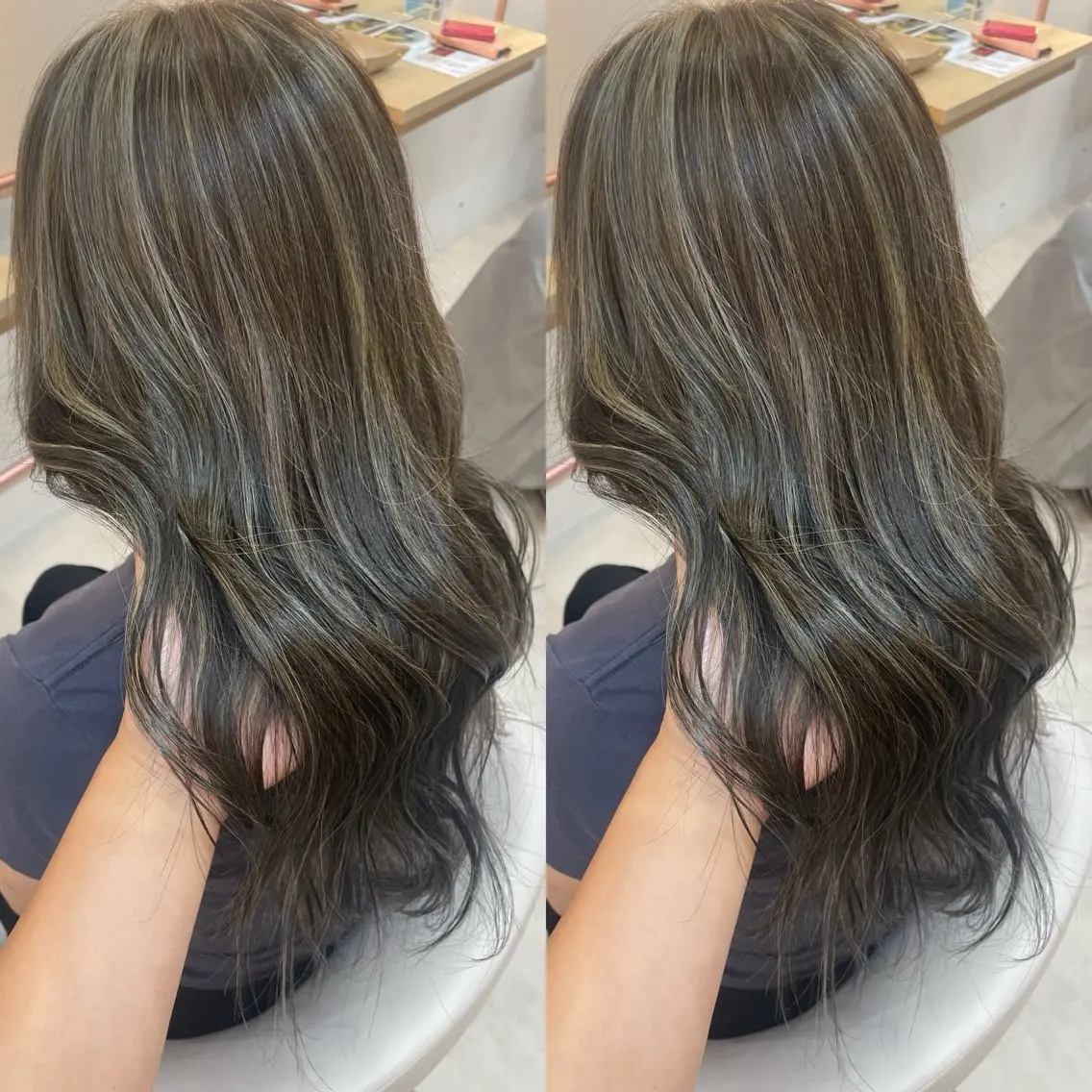 ロング カラー ヘアカラー トリートメント ヘアセット ブリーチ無しダブル カラー🦕まどかのヘアスタイル