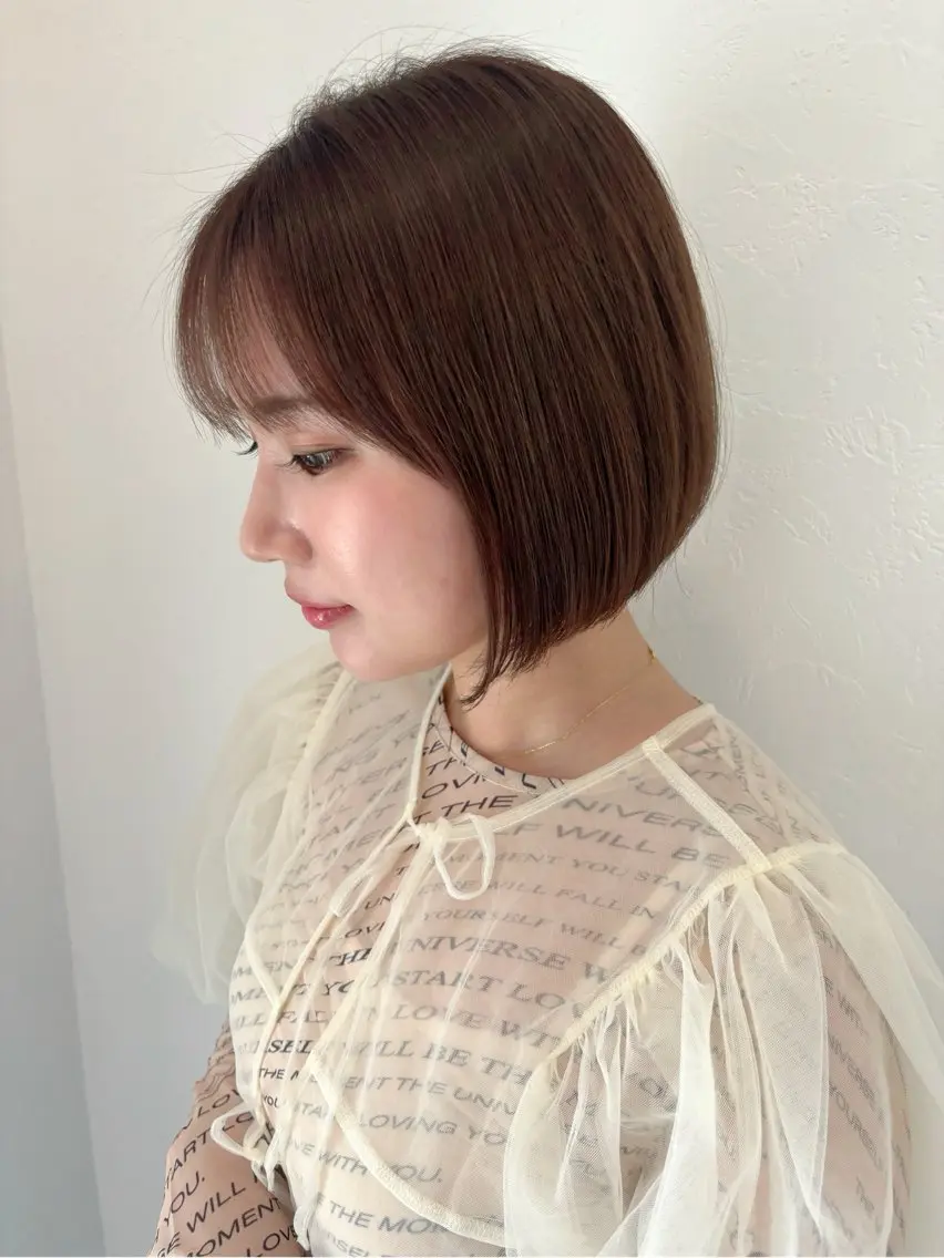 ショート ボブ 外ハネヘア RABU /髪質改善 伏見/ヘアケアサロンのヘアスタイル