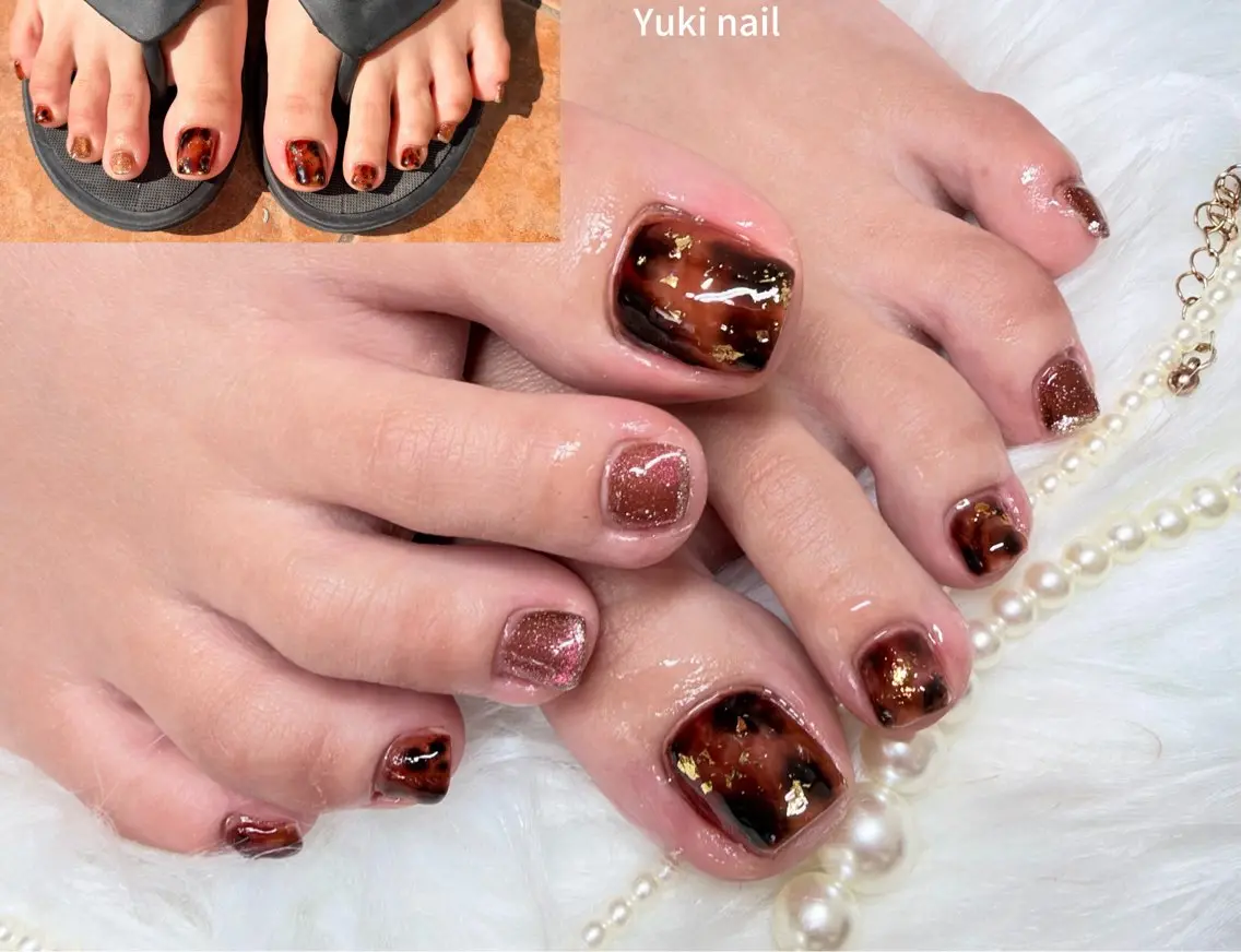 ネイル フットネイル yukinail 自宅ネイルサロンのネイルデザイン