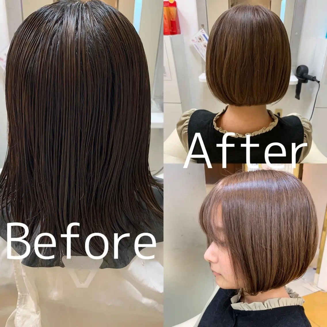 ショート カラー ボブ 柳川 玲也のヘアスタイル