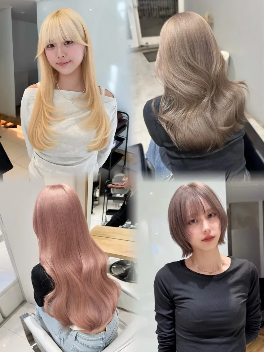 ロング カット ヘアカラー トリートメント ヘアセット 🩶ブリーチ/ レイヤー🩶フミカのヘアスタイル