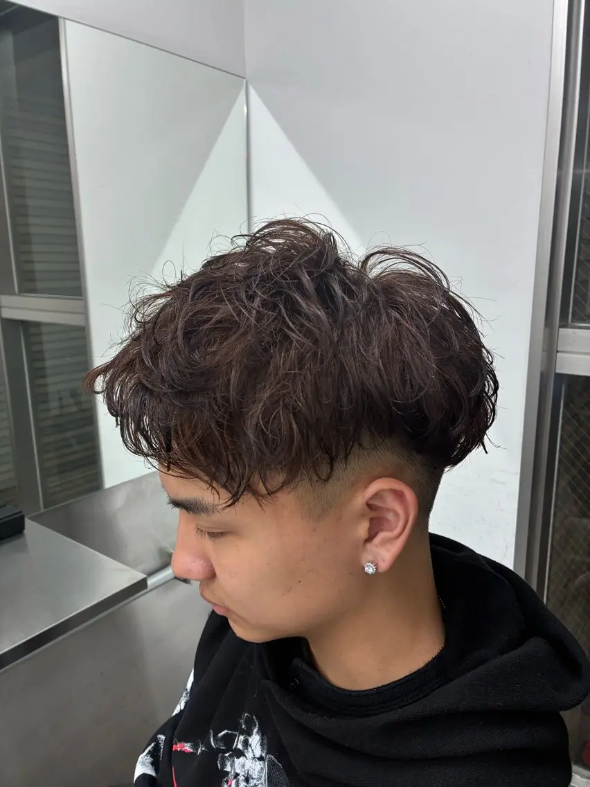 ショート カラー パーマ メンズ カット パーマ トリートメント ヘアセット 垢抜けメンズパーマ /颯太のヘアスタイル