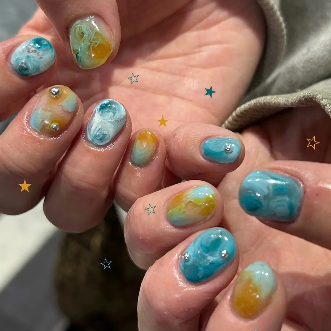 ネイル ハンドネイル フットネイル ASA nail / アート☀︎ニュアンスのネイルデザイン